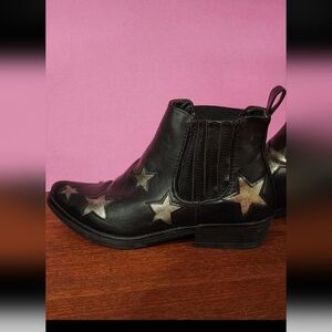 RockStar Glam Black & Silver Booties